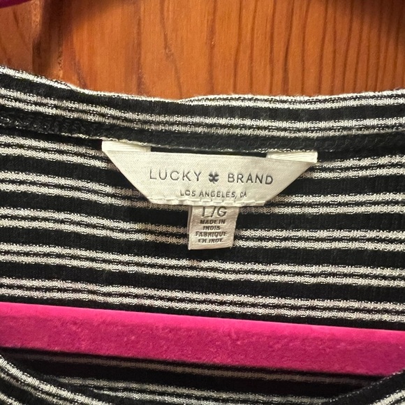 Lucky Brand Black and White Striped Tank Top - Picture 3 of 3